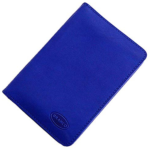 Ausweisetui Leder Ausweismappe Auto Ausweishülle Kreditkartenetui (Blau)