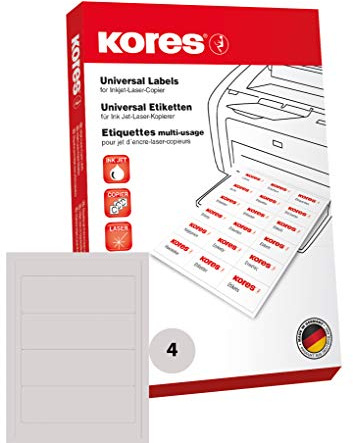 Kores Universal-Etiketten für Ordner, 192 x 61 mm, 80 Blatt, opaque