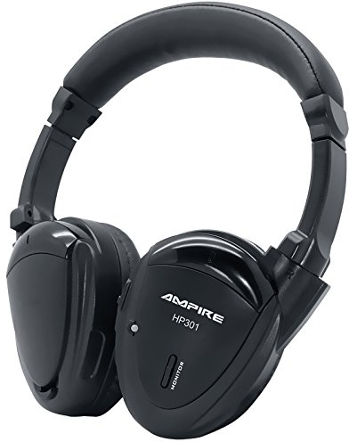 AMPIRE HP301-ECO 2-Kanal Infrarot-Kopfhörer, (faltbar, hochwertig verarbeitet) - perfekte Ergänzung zu unseren Kopfstützen, Deckenmonitoren und Rear-Seat-Entertainment
