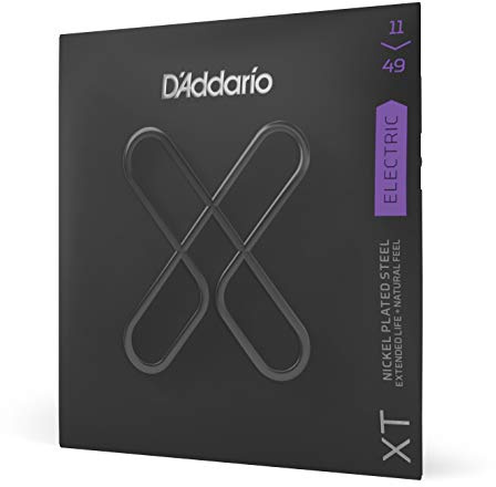 D'Addario Electric Guitar Strings, XT Nickel Coated, XTE1149, Medium Gauge 11-49, 6-String Set, Pack of 1