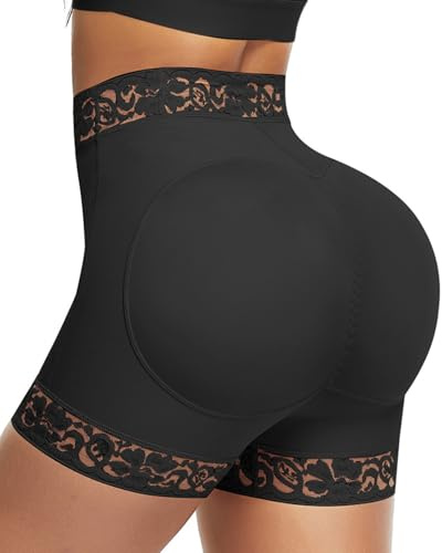 Lover-Beauty Butt Lifting Shapewear for Women Fajas Body Shaper Under Dresses Faja Shorts Tummy Control Hip Lifter Panties, Black, M