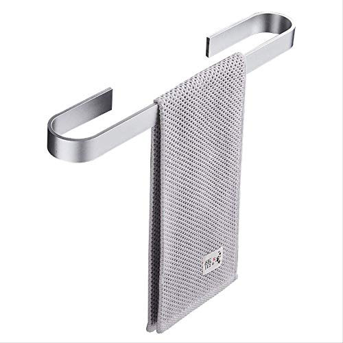 Handtuchhalter Bad Handtücher Rack Kleiderbügel Schwarz Silber Raum Aluminium Wandbehang Handtuchhalter Organizer Küche Lagerregal 60cm Silber