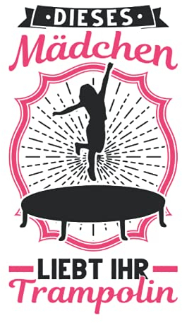 Trampolin Notizbuch: Trampolin Mädchen Springen Trampolinspringerin / 6x9 Zoll / 120 karierte Seiten Seiten