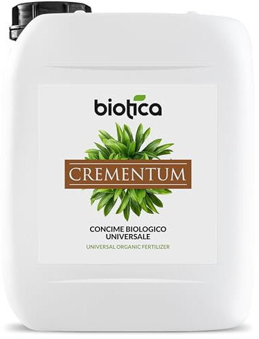 BIOTICA Concime Biologico Universale Liquido per Piante Orticole, Ornamentali e da Frutto – 5 Litri – CREMENTUM Fertilizzante consentito in Agricoltura Biologica
