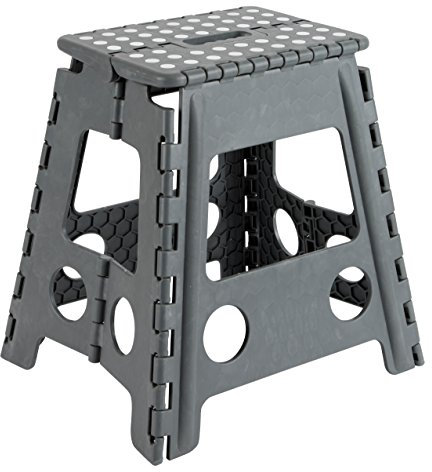 ARREGUI TB39-G Sgabello Pieghevole Multiuso | Sgabello per Adulti o Bambini | Scala Pieghevole | Scalino | Sgabello per cucina, bagno, campeggio | 39 cm di altezza | Storm Grey