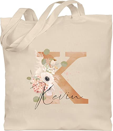 Geschenk mit Namen personalisiert by Shirtracer - Baumwolltasche - Initialen - Watercolor Anfangsbuchstabe Muttertag