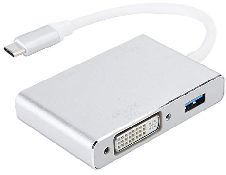 SYH&AQYE USB zu HDMI Adapter, 4 in 1 Typ C zu HDMI VGa DVI USB3.0 Kabelkonverter, 1080P Adapterkabel für PC Laptop HDTV Projektoren HDMI Eingabegeräte