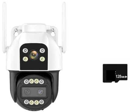 Telecamera IP 4G SIM Card 4K HD Zoom 10X Telecamera PTZ Telecamera a tre obiettivi Doppio schermo Telecamera di sicurezza 2K Monitoraggio automatico Sorveglianza P2P Accesso Remoto(4K WIFI Add 128G)