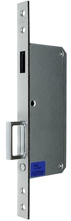 BKS Schiebetürschloss Gegenkasten mit Springgriff für 2-flügelige Schiebetüren, Stulp: 20 x 260mm Eckig incl. SN-TEC Montageset (Schiebetürschloss Gegenkasten für 2-flügelige Türen)