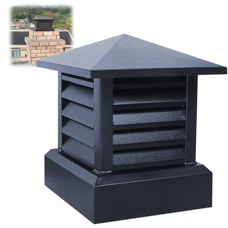 Sombrero Chimenea, Tapa Para Chimenea, Tapa Para Ventilación De Escape En El Tejado, Tapas Cuadradas De Aleación De Aluminio, Tapa Para Tubo De Estufa Exterior, Para Ventilación De Techo En El Hogar (
