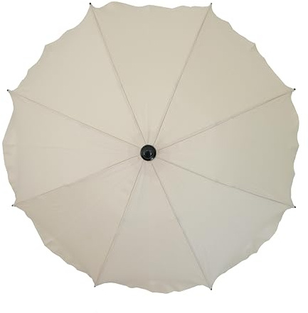 Skyline parasole per passeggino universale ombrello antivento pieghevoli resistenti umbrella ombrelli pieghevole robusto Filtro UV 50+ diametro 63 cm grande bianco crema