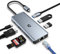 OOTDAY Hub USB C, splitter USB C, 8 in 1, adattatore multiporta USB C per MacBook, Dual Display Docking Station con HDMI 4K, LAN RJ45, USB 2.0, 100 W PD, SD/TF, 2 USB 3.0
