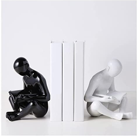 Buchstützen Leseständer, 1 Paar Keramik-Buchstützen, Dekoratives Figuren-Akzentstück Für Home-Office-Schreibtisch-Dekor-Buchstützen-Buchständer Bücherstützen für Bibliothek
