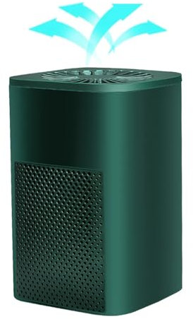 Air Purifier for Home Bedroom Small USB Desktop Air Purifiers, Ionic Air Purifier with HEPA Filter, Effectively Removes Dust, Cigarette Smoke, Pet Odors, Pollen, Ultra Quiet Powered by USB (Green)