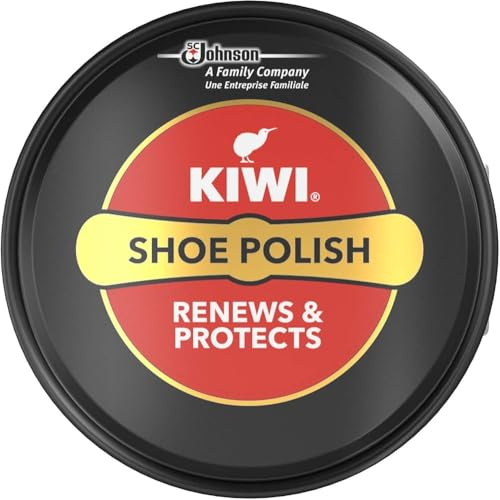 Black Shoe Polish by Kiwi 50ml Tin