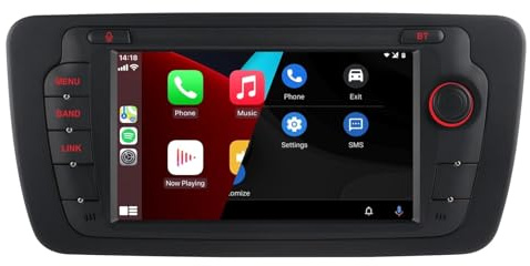 Radio de Coche para Seat Ibiza 6j 2009-2013 con inalámbrico Carplay Android Auto Stereo Bluetooth/Mirror Link/FM/Am/RDS/USB