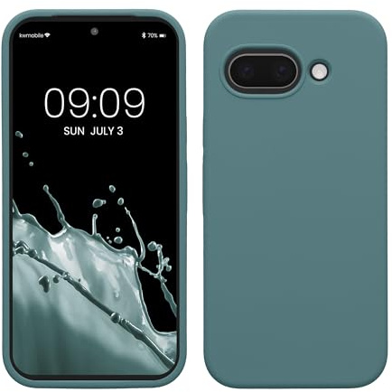 kwmobile Cover per Google Pixel 9a Custodia - Back Case per Smartphone in Silicone TPU - Protezione Gommata - artic night