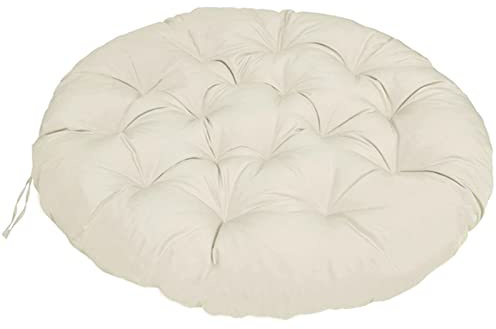 ZTGL Polster für Papasansessel, Rund Durchmesser 80-180 cm Dicke Wasserdicht Outdoor/Indoor, Bodenkissen Kissen für Gartenmöbel, Großer Sitzauflage Auflage für Papasan,Beige,170x170cm
