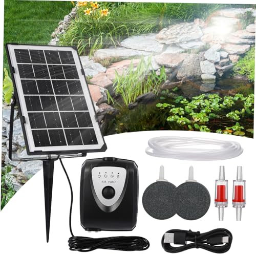 ibasenice Pompa Aria Per Acquario e Vasca Per Pesci Kit Ossigenatore Ad Aria e Pietre D'aria