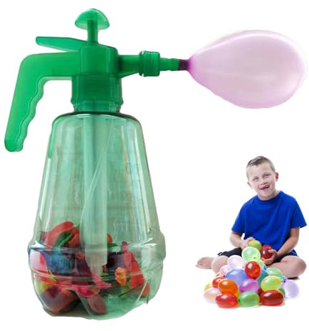 Wasserbomben Füllflasche, Wasserballon Pumpe Mit 500 Luftballons, Air Balloon Pumpen, Sommer Outdoor Wasserspielzeug Für Kinder Und Erwachsene (Zufällige Farbe)