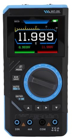 Eujgoov Osciloscope Generador Multímetro 3 en 1, Ancho de Banda Analógico de 1 MHz con Multímetro Digital de 2 Canales para Kit de Herramientas de Prueba de Voltaje Automotriz Eléctrico