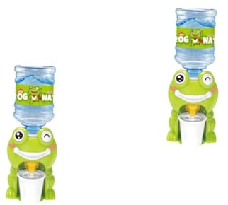 SUPVOX 2 Sets Mini Water Dispenser Creative Home Drinking Fountain for Boys and Safe Material with Bright Green Easy to Install Beverage Dispenser for Play