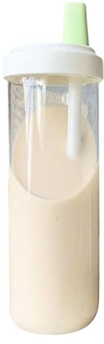 Botella de agua deportiva a prueba de fugas de gran capacidad, diseño de tapa de pajilla, grande, recta, transparente, botella de bebida deportiva alta