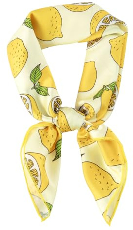 DAMILY Bandana Halstuch Damen，Seidenschal Sommer Schal Faux Seidenschal Quadratische Scarf Square Bandanas Haarschal Kopftuch
