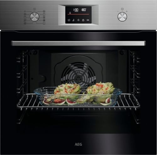 AEG Built-in Pyrolytic Oven OU5PB40SM, 72 L, Class A, Stainless Steel | 72 L capacity, SurroundCook multilevel cooking, pyrolytic cleaning, EXPlore LED display, Class A+, stainless steel