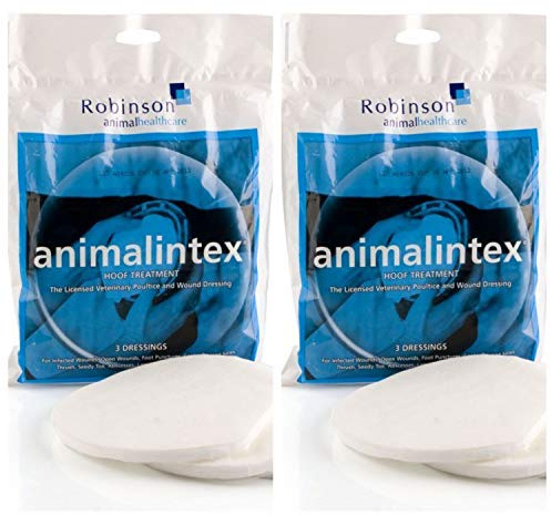 Animalintex Hufpoultice x Doppelpack Jede Packung enthält 3 Verbände.