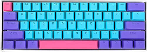BOYI Teclado 60% mecánico con Cable, Mini RGB Cherry MX Switch PBT Teclas NKRO programable Tipo C para Juegos y Trabajo (Color Joker, Interruptor Azul Cherry MX)