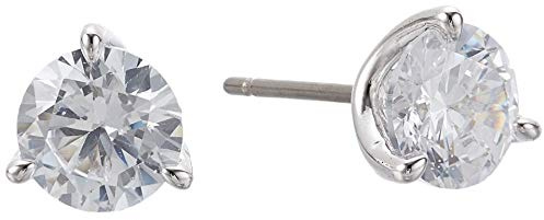 Kate Spade New York Mini Trio Prong Studs, Clear/Silver