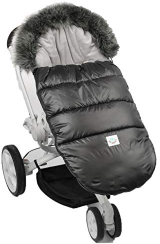 MijaCulture Winter Schlafsack Universal für Kinderwagen, Füßsack Buggy Premium Qualität F024 (Graphite)