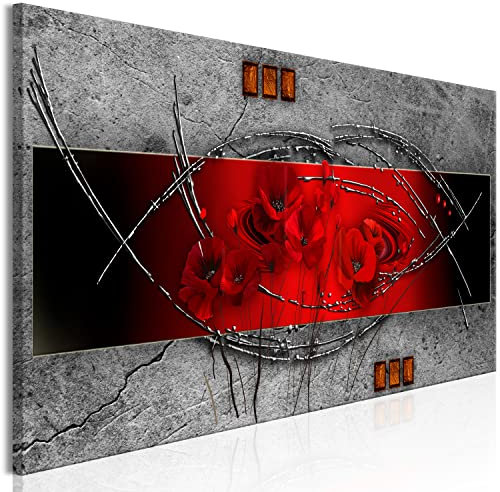 murando Acrylglasbild Mohnblumen 120x40 cm 1 Teilig Wandbild auf Acryl Glasbilder Kunstdruck Moderne Acrylglas Platte Wanddekoration Geschenke Heimdekoration Glasbild Blumen Pflanzenmotiv Textur