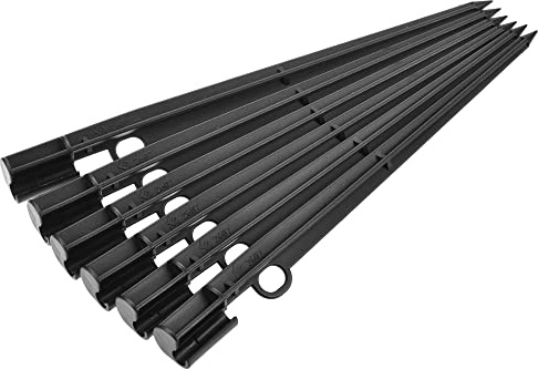 sourcing map Irrigation Drip Support Stakes 200mm Length PP Plastic Black for 1/4 Tube Hose for Gardening Patio Lawn Pack of 25