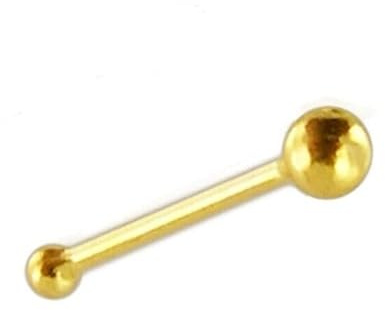 NOSE PIN/Nasenstecker/Echtgold 750 Piercing/Maße 0,8 x 6 x 1,2 mm/modern extravagant/Online Shop Schmuck kaufen / 45069