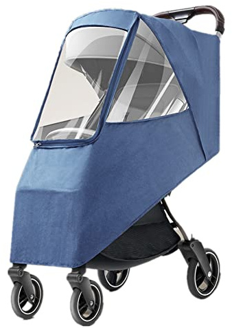Universale Rivestimento Pioggia per Passeggino Copertura Antipioggia Passeggino Canna di lino Impermeabile Pioggia Carrozzina Antivento Anti-freddo Telo Pioggia Antipolvere con Borsa portaoggetti