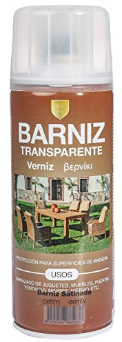 Etrexonline Pintura Spray Multicolor Profesional 400ml Adecuado Metal Madera y Plástico - Color Barniz Satinado (Paquete de 1)