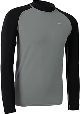 H.MILES Herren Langarm Rashguard UV Protection Shirt Schnorcheln Schwimmen Surfen Tops Base Layer Rash Vest