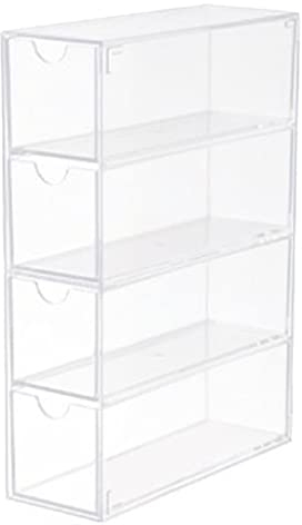 HERCHR Kunststoff-Augenglas-Aufbewahrungsbox, 4 Schubladen, Waschtisch- Und Arbeitsplatten-Organizer, Transparenter Acryl-Display-Organizer Für Brillen, Schmuck, Kosmetik, Uhrenaufbewahrung
