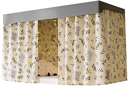 YJZQ Tenda da letto a soppalco, decorazione per camera dei bambini, antipolvere, tenda oscurante, per letto, dormitorio, tenda ombreggiatura per letto a castello, capanna 1,15 m
