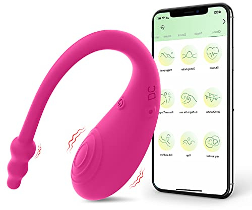 ZWFUN Vibrator Sexspielzeug mit APP Steuerung und Bluetooth, 9 Vibrationsmodi G-Punkt und Anal Massager für Paare Sexspielzeug für Frauen Dildo Vibrato Fernsteuerung(Lila)
