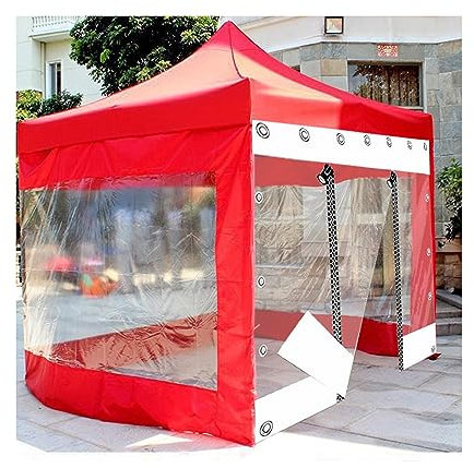 Tarpaulin Side Panels，Zipper door transparent tarpaulin，with Eyelet Waterproof PVC Soft Glass，0.5mm Two-color splicing，for Greenhouses, Patio, Garages Tent Side Panels ( Size : H2.5xW7m/H8.2xW22.9ft )