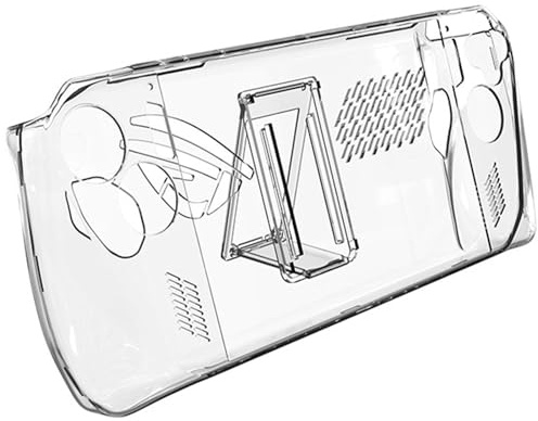 Nayubo Protective Case for ASUS Rog Ally with Stand Clear Protector Case Cover Accessories for Rog Ally Gaming Handheld Skin Sleeve Shockproof Anti-Scratch Non-Slip (Transparent)