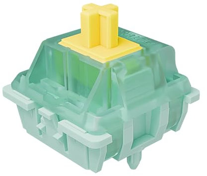 Gateron Jade Yellow Pro Keyboard Switches Lineal 55gf RGB LED Pre Lubed 5 Pins Key Switches para teclado mecánico (72 unidades)