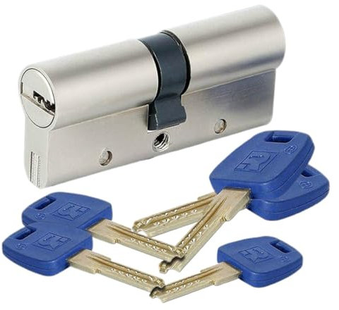 GBSONGLIANGBO Knaufzylinder,Schließzylinder Universal-Sicherheits-Tür-Zylinder-Weiß Copper Key Tor Innenschlosskern GP + Serie B 60-95mm 30/30 MM-30 / 65MM(70(35knob 35MM))