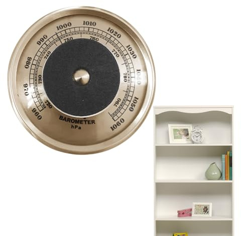 Barometro a quadrante - Barometro da 70 mm | Barometro da parete | Manometro meteo | Igrometro integrato, termometro, manometro, dispositivo meteorologico, barometro di precisione per la casa