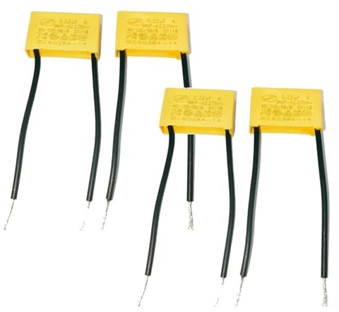 fuchswerk LED Entstörkondensator Kondensatore - Sicherheitskondensatoren für Blinkende, Glimende LED Entstörkondensator Radial - 0,22µF 275V X2 | 4 Stück