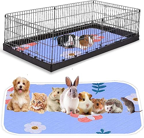 KAKOLOPT Meerschweinchen-Käfigeinlagen, saugfähig, wiederverwendbar, waschbar, Haustiermatten für Kaninchen, Hamster, Chinchillas, Haustiermatte für kleine Tiere, Hunde, Katzen, Töpfchenmatte,