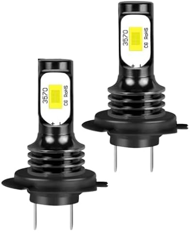 2X H7 LED Headlight Bulbs - 6000K 8000LM Hi/Low Beam Kit, Canbus Error Free, Xenon Replacement, DC 12V-24V 80W